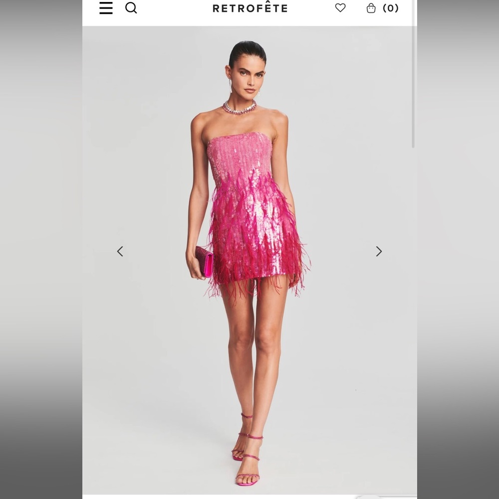 Mint condition retrofete anastasia sequin feather dress in small